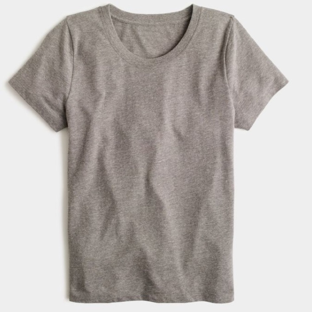 J Crew Essential Crew Neck Tee in Heather Grey, Size S